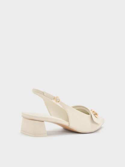 CHARLES & KEITH Sale | Marley Slingback Pumps - Chalk