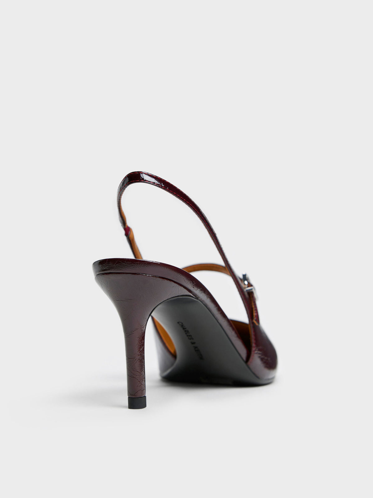 CHARLES & KEITH Trusted | Pointed Slingback Mary Jane Pumps - Burgundy