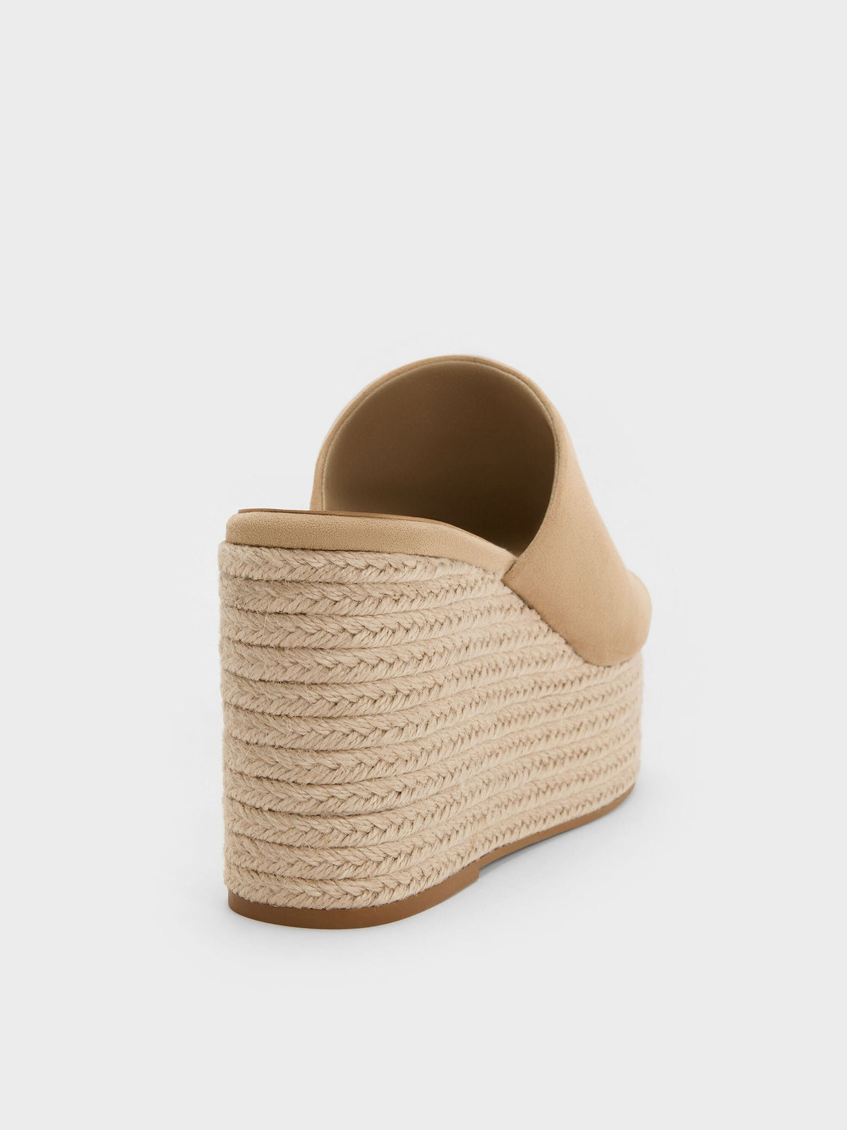 CHARLES & KEITH Best Price | Faux Suede Metallic-Accent Espadrille Wedges - Sand