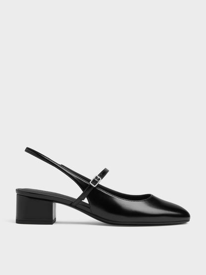 CHARLES & KEITH Discount | Slingback Mary Jane Pumps - Black