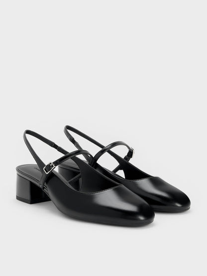 CHARLES & KEITH Discount | Slingback Mary Jane Pumps - Black