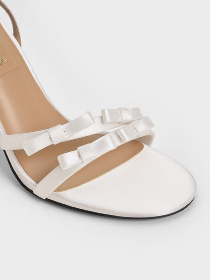 CHARLES & KEITH Popular | Jessy Bow Stiletto Sandals - White