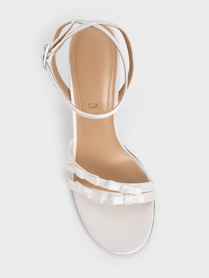 CHARLES & KEITH Popular | Jessy Bow Stiletto Sandals - White
