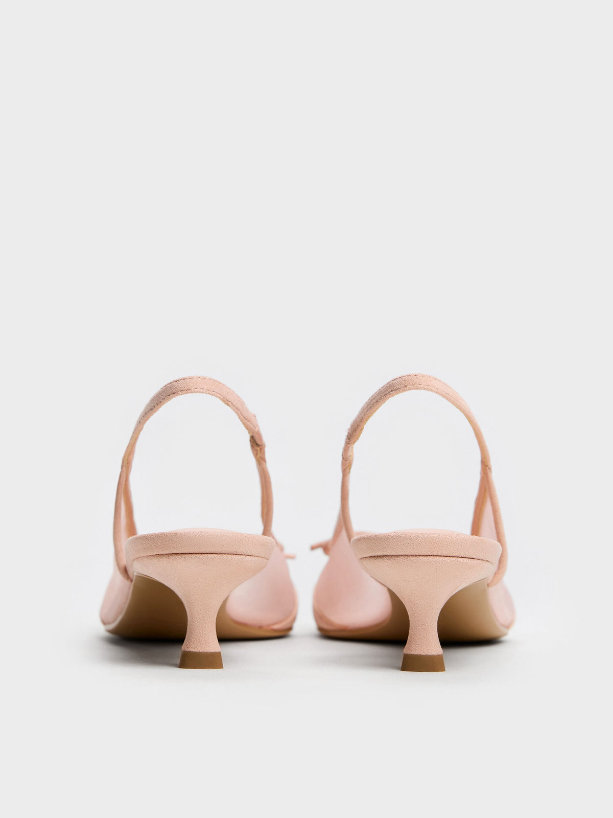 CHARLES & KEITH Latest | Mulligan Mesh Bow Slingback Pumps - Blush