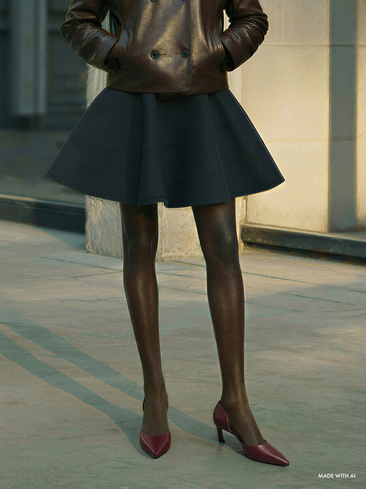 CHARLES & KEITH Essential | Kerra Pointed D'Orsay Pumps - Burgundy