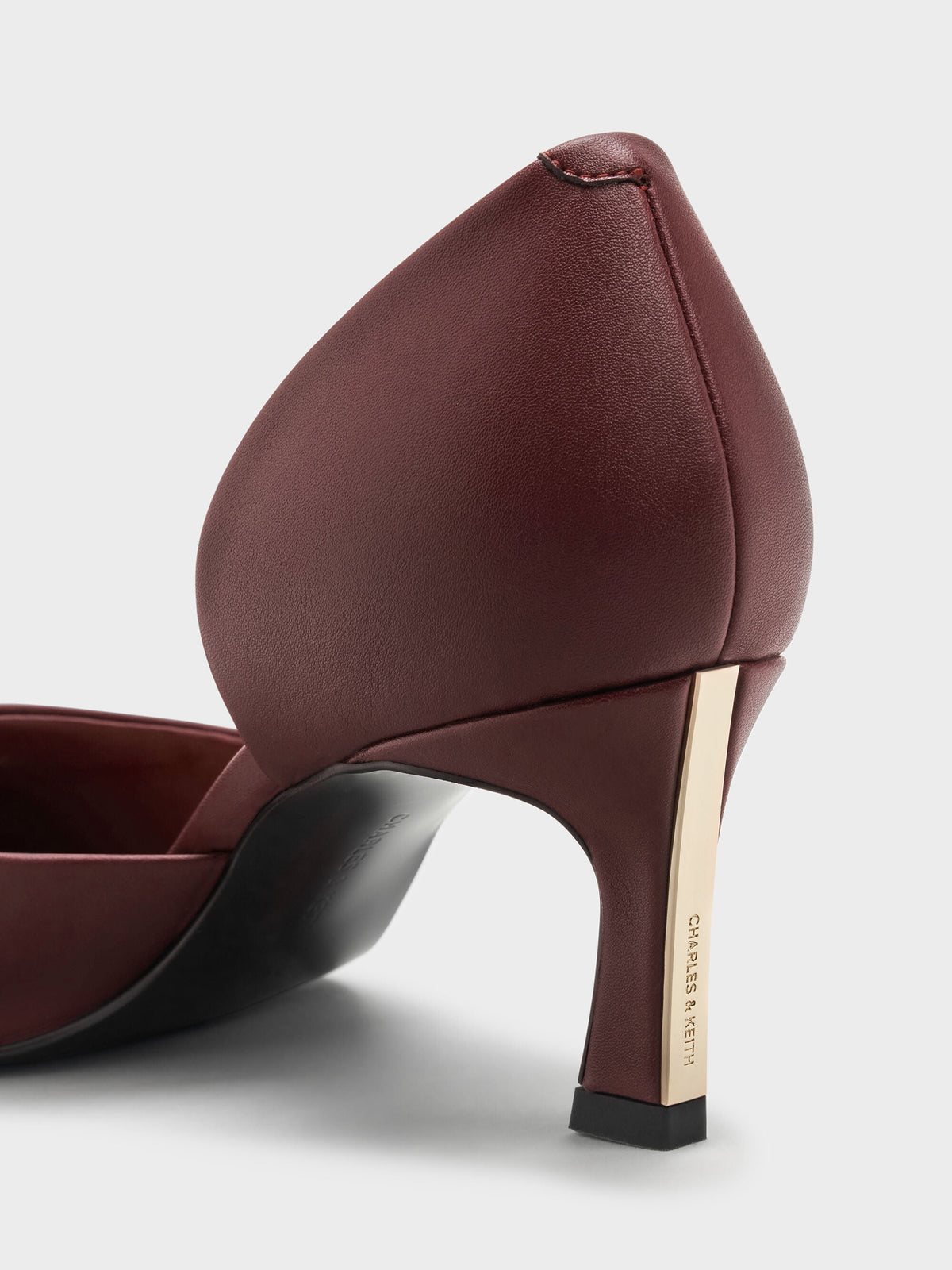 CHARLES & KEITH Essential | Kerra Pointed D'Orsay Pumps - Burgundy