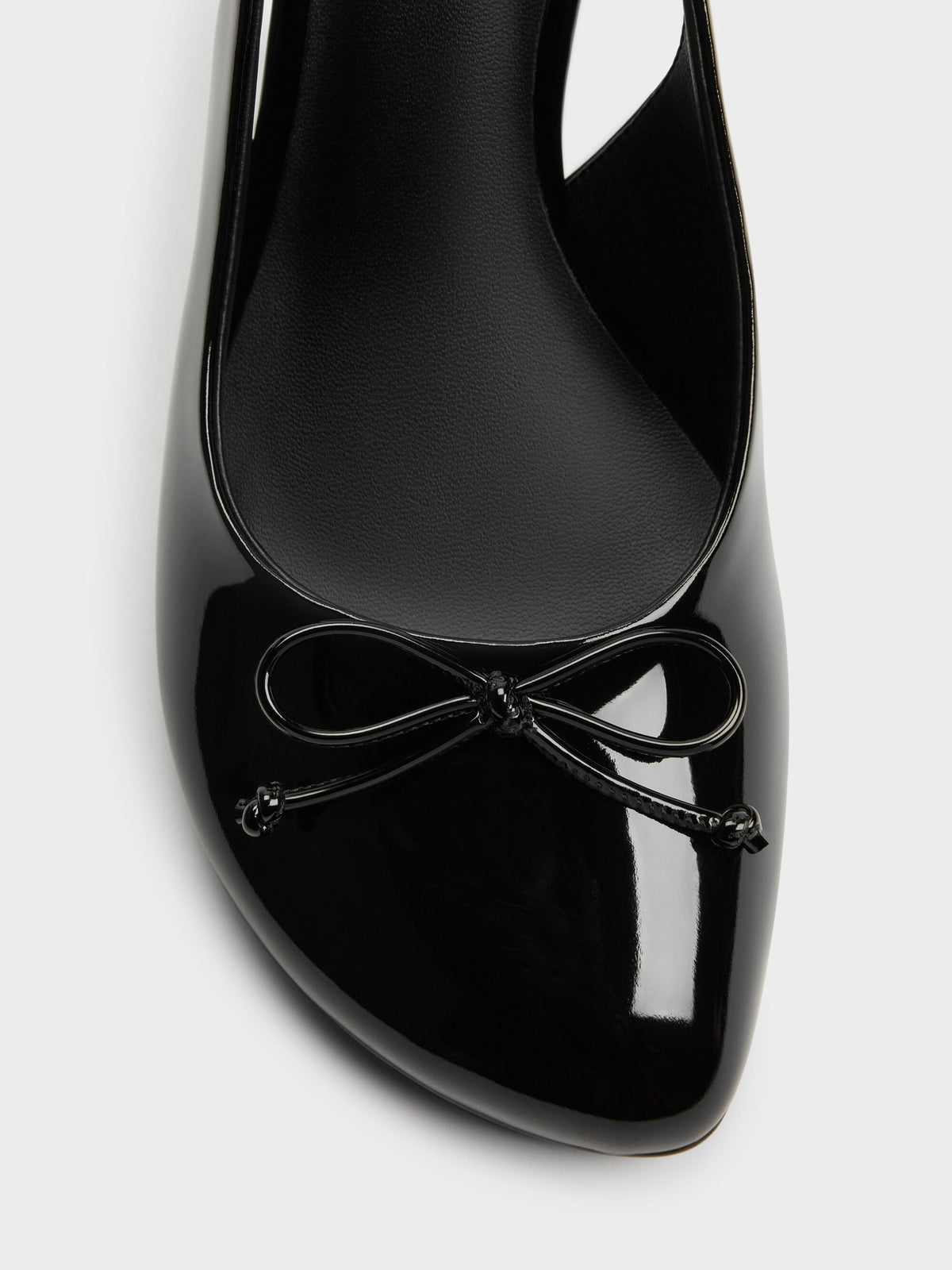 CHARLES & KEITH Best Price | Imani Patent Asymmetric Slingback Pumps - Black Patent