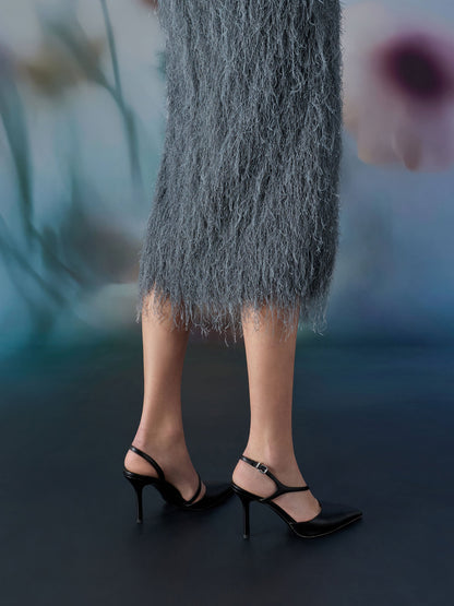 CHARLES & KEITH Value | Cordelia Pointed Slingback Pumps - Black