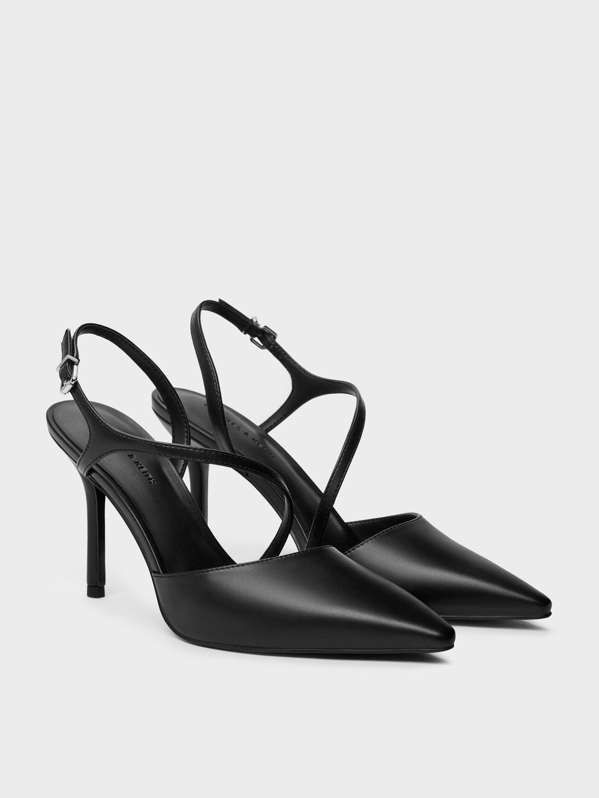 CHARLES & KEITH Value | Cordelia Pointed Slingback Pumps - Black