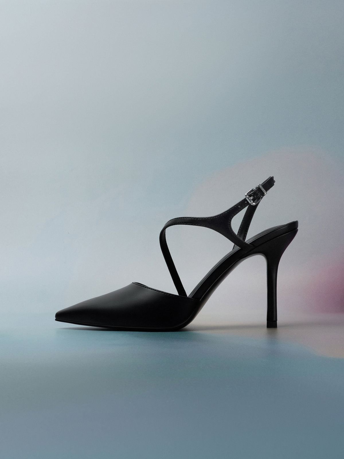 CHARLES & KEITH Value | Cordelia Pointed Slingback Pumps - Black