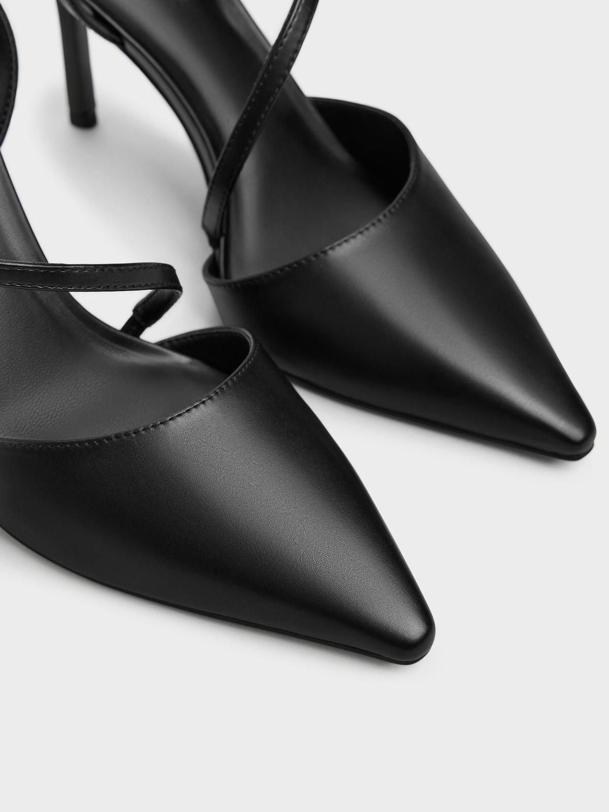 CHARLES & KEITH Value | Cordelia Pointed Slingback Pumps - Black