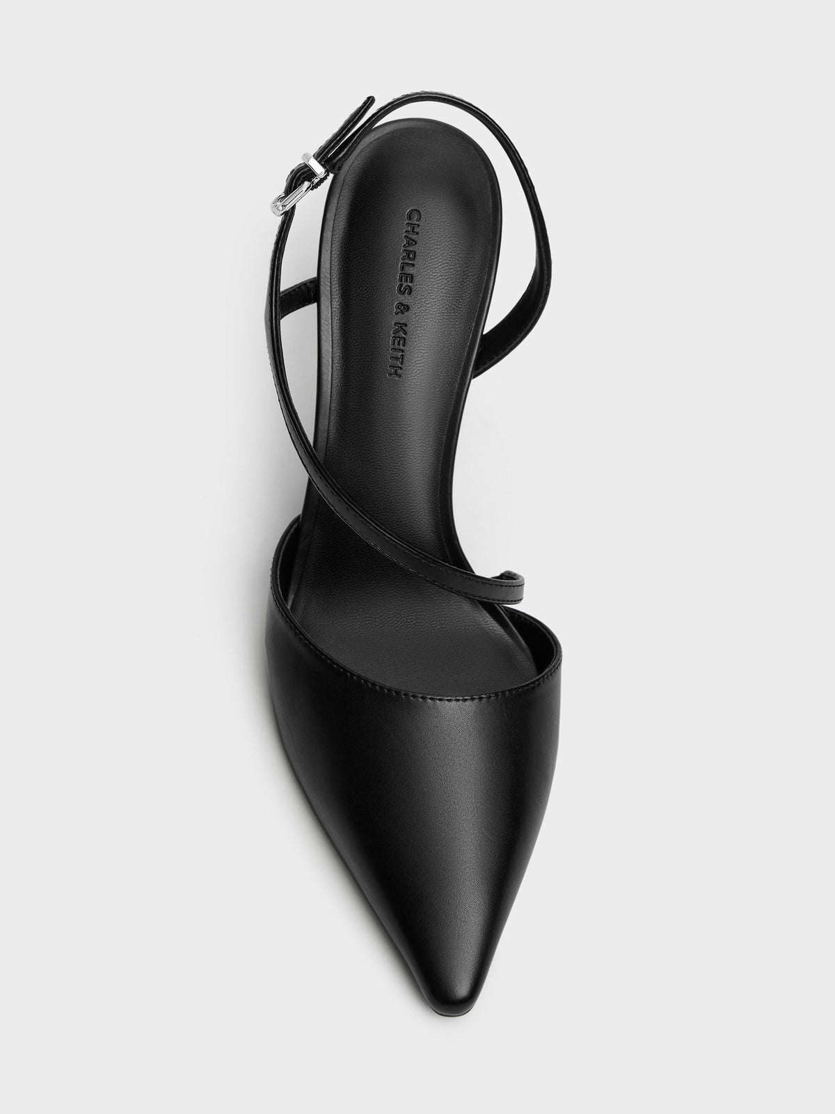 CHARLES & KEITH Value | Cordelia Pointed Slingback Pumps - Black