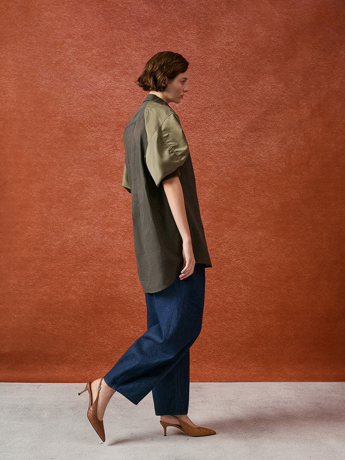 CHARLES & KEITH Essential | Ivette Woven Pointed Slingback Pumps - Brown