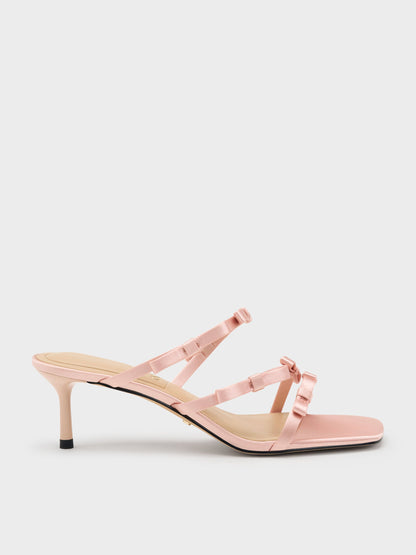 CHARLES & KEITH Exclusive | Jessy Bow Heeled Sandals - Pink