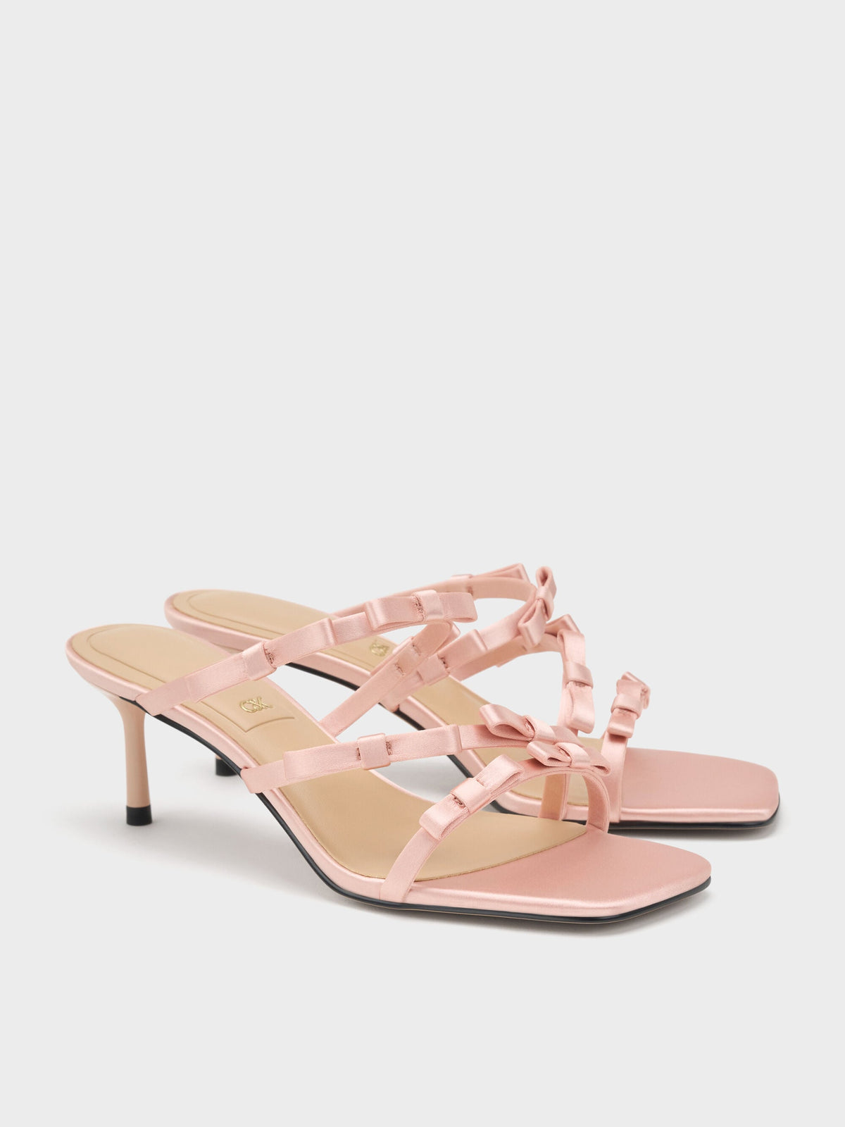CHARLES & KEITH Exclusive | Jessy Bow Heeled Sandals - Pink
