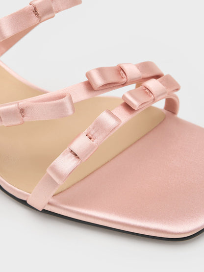 CHARLES & KEITH Exclusive | Jessy Bow Heeled Sandals - Pink