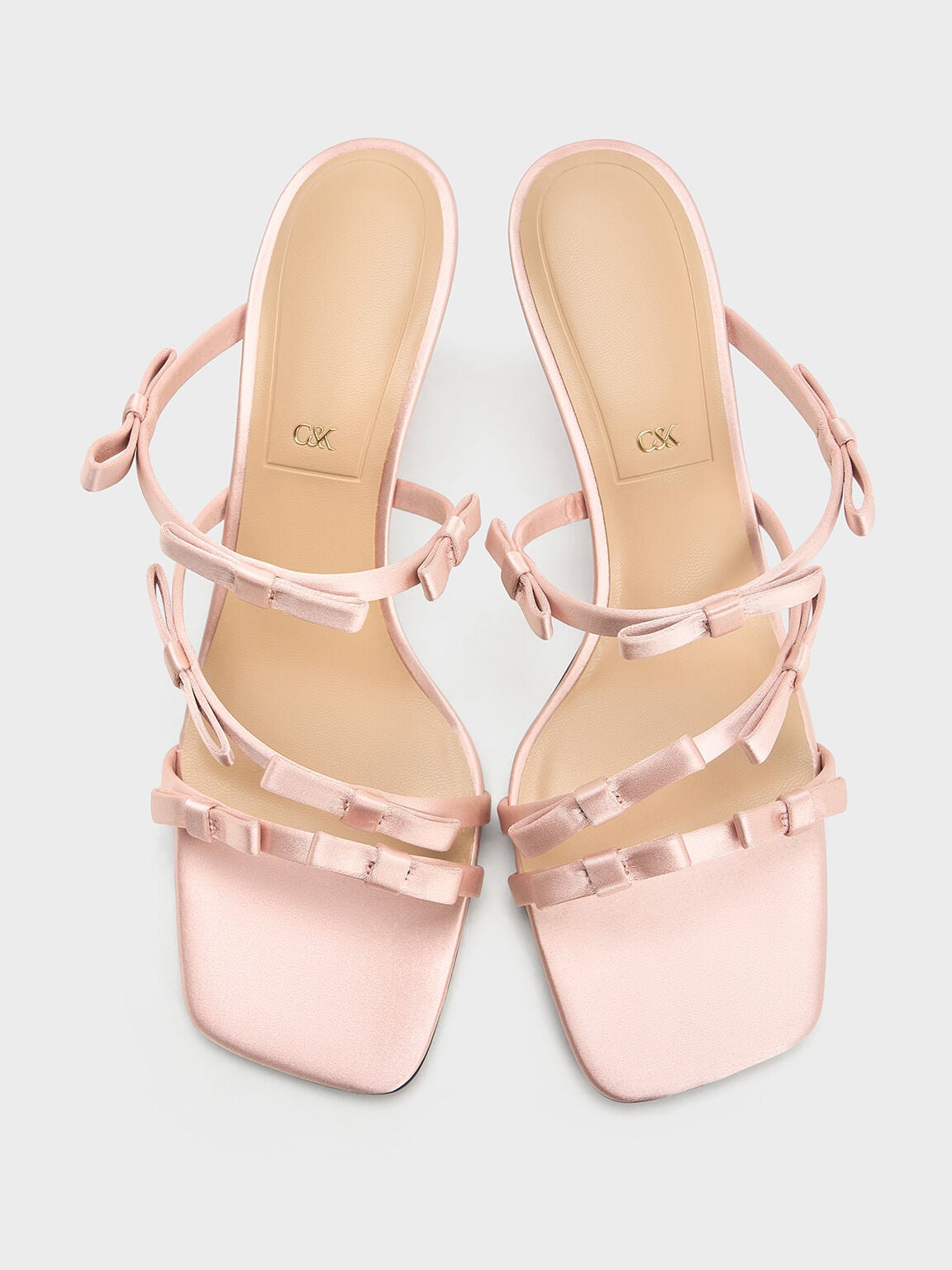 CHARLES & KEITH Exclusive | Jessy Bow Heeled Sandals - Pink