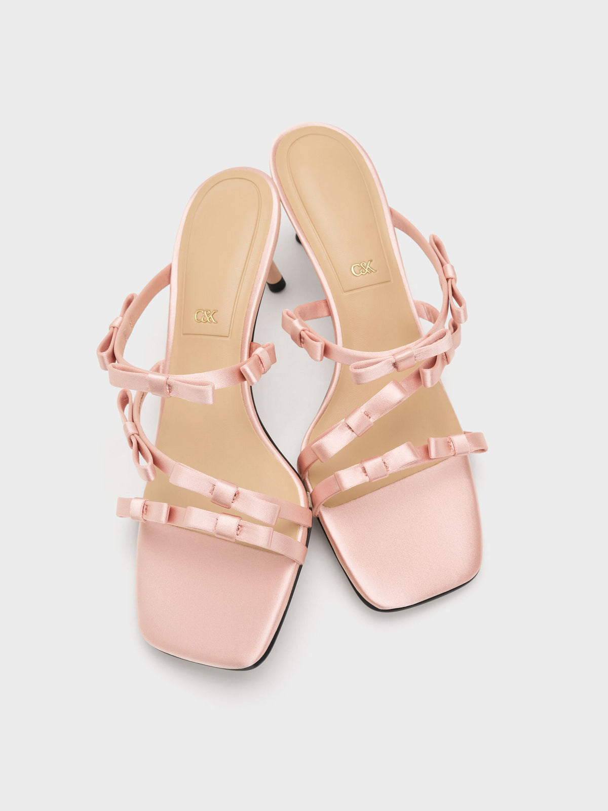 CHARLES & KEITH Exclusive | Jessy Bow Heeled Sandals - Pink