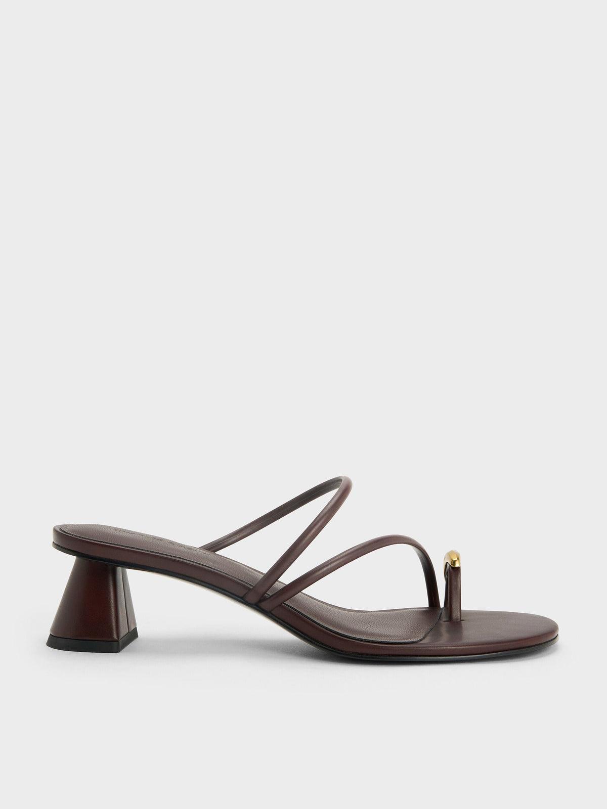 CHARLES & KEITH New | Toe-Ring Strappy Heels - Maroon