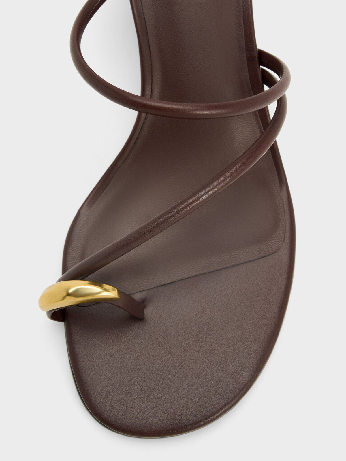 CHARLES & KEITH New | Toe-Ring Strappy Heels - Maroon