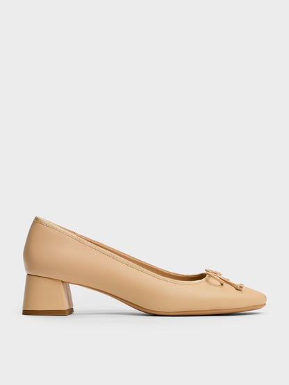 CHARLES & KEITH Discount | Bow Ballet Pumps - Sand