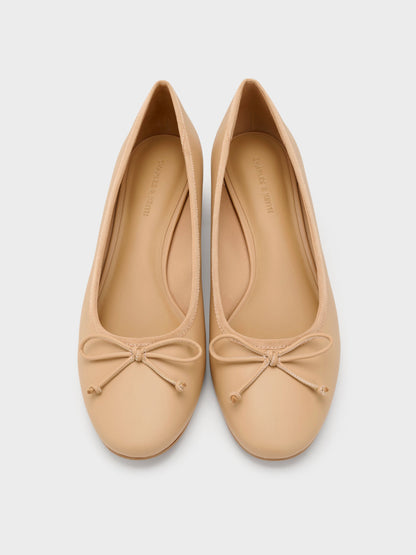 CHARLES & KEITH Discount | Bow Ballet Pumps - Sand