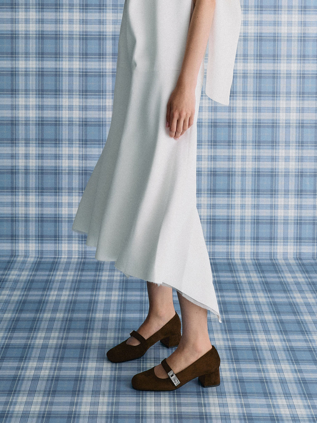 CHARLES & KEITH Popular | Lando Faux Suede Mary Jane Pumps - Dark Brown Textured
