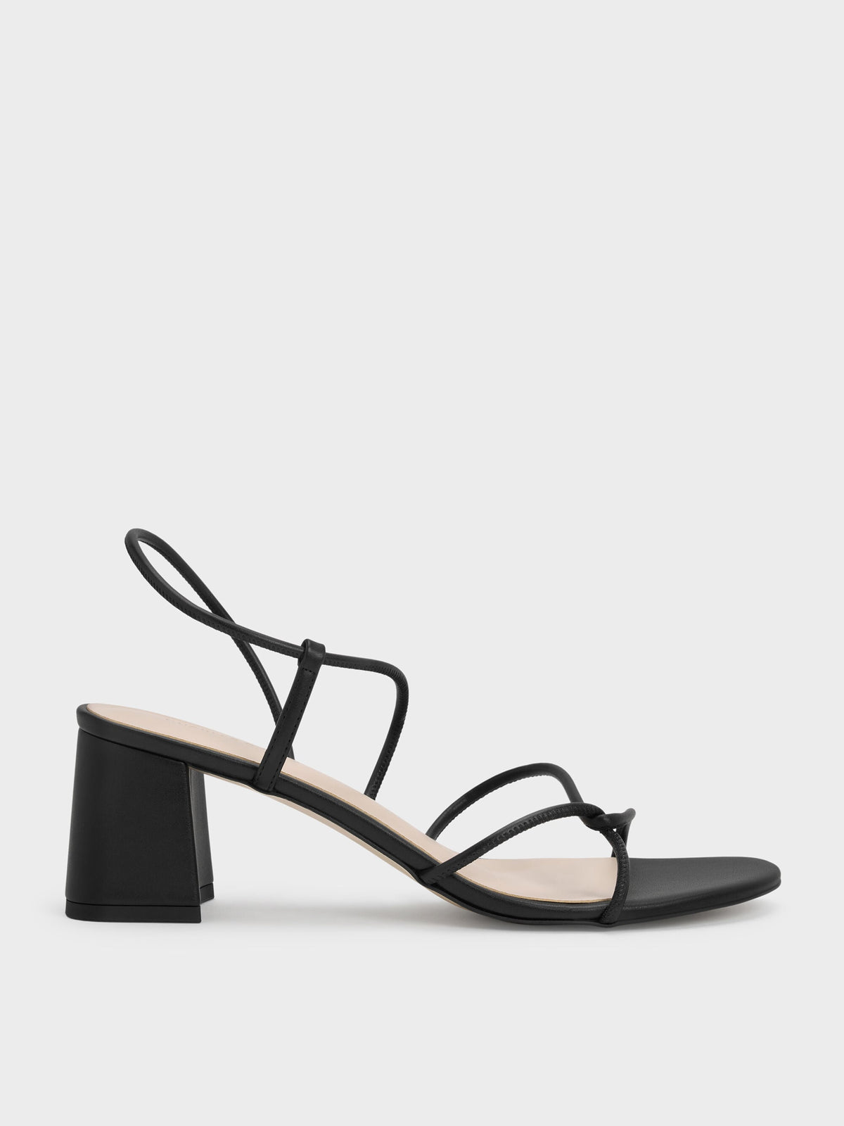 CHARLES & KEITH Sale | Meadow Strappy Block Heel Sandals - Black