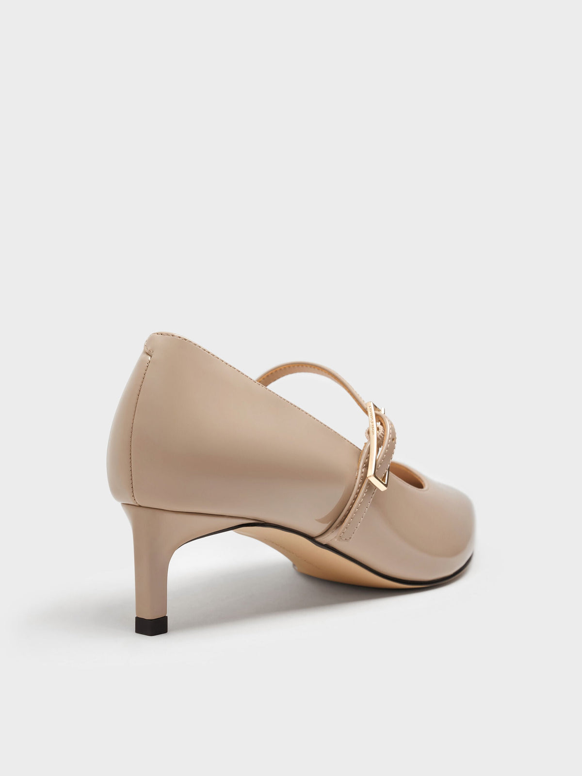 CHARLES & KEITH Value | Luciana Patent Mary Jane Pumps - Taupe