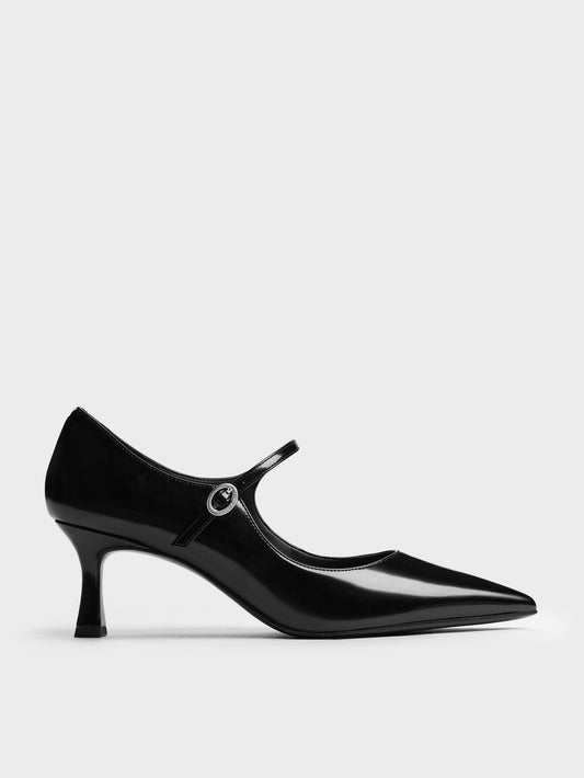 CHARLES & KEITH Smart Buy | Pointed Mary Jane Pumps - Black Box