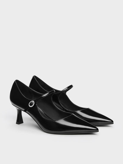 CHARLES & KEITH Smart Buy | Pointed Mary Jane Pumps - Black Box