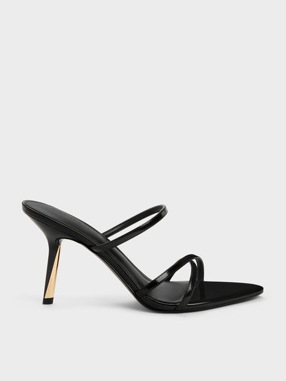 CHARLES & KEITH Classic | Taylen Strappy Heeled Mules - Black Box