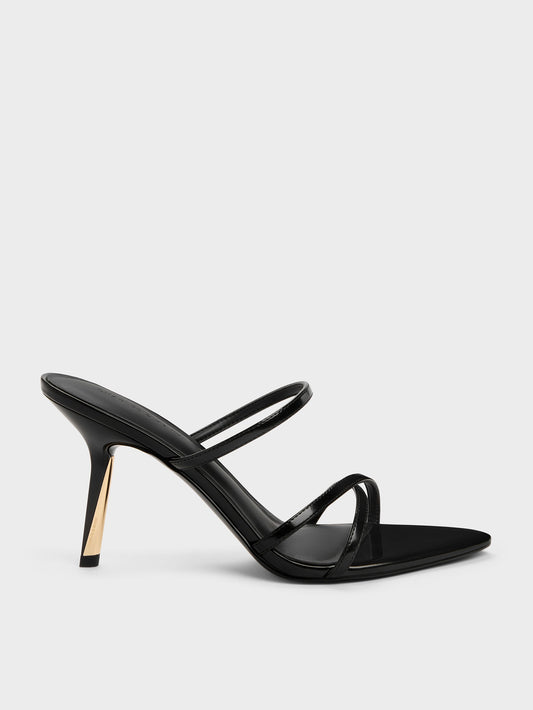 CHARLES & KEITH Classic | Taylen Strappy Heeled Mules - Black Box
