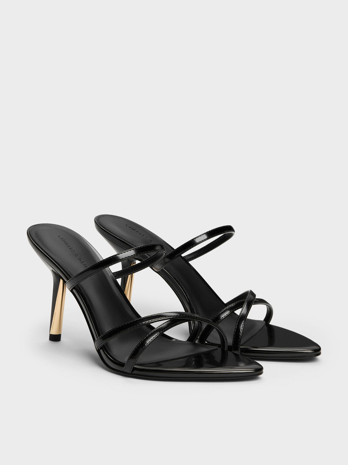 CHARLES & KEITH Classic | Taylen Strappy Heeled Mules - Black Box