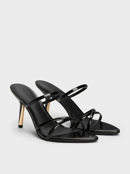 CHARLES & KEITH Classic | Taylen Strappy Heeled Mules - Black Box