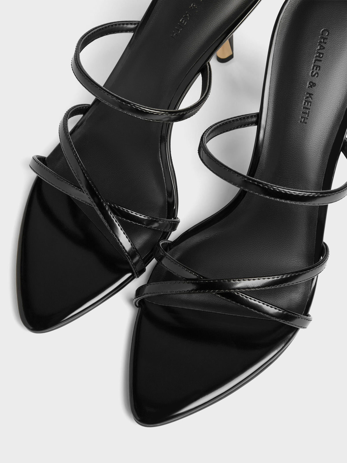 CHARLES & KEITH Classic | Taylen Strappy Heeled Mules - Black Box