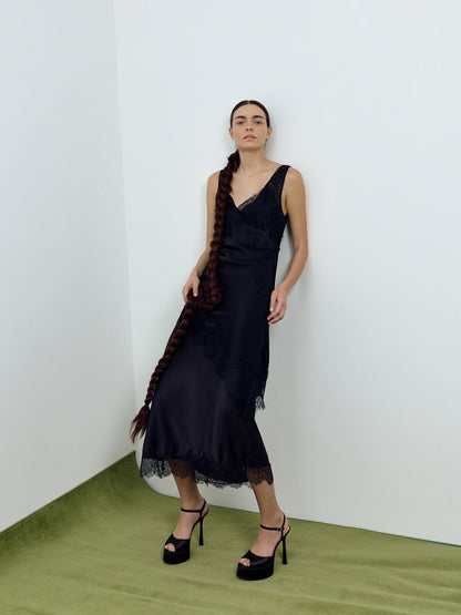 CHARLES & KEITH Trusted | Francesca Peep-Toe Platform Heels - Black Textured