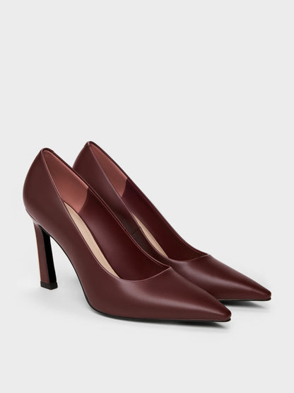 CHARLES & KEITH Best Price | Kerra Pointed High Heels - Burgundy