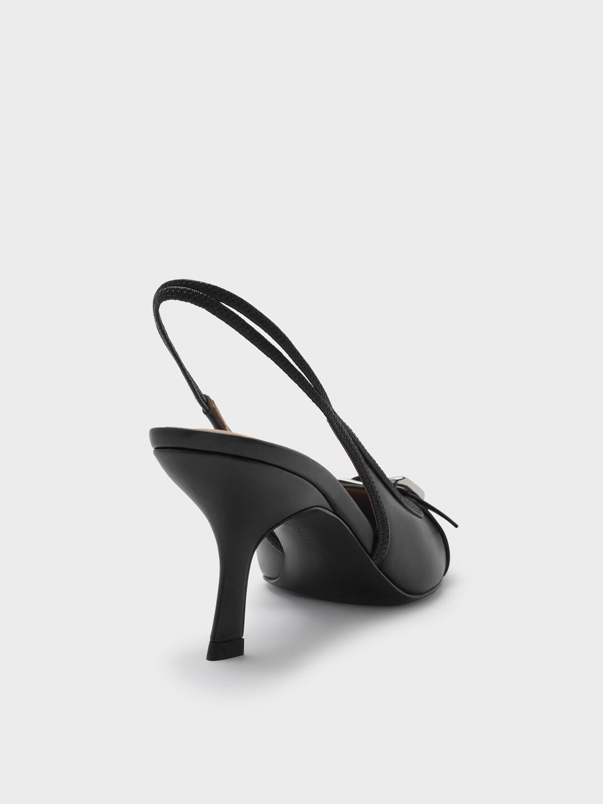 CHARLES & KEITH Smart Buy | Anita Buckled Pointed Slingback Pumps - Black