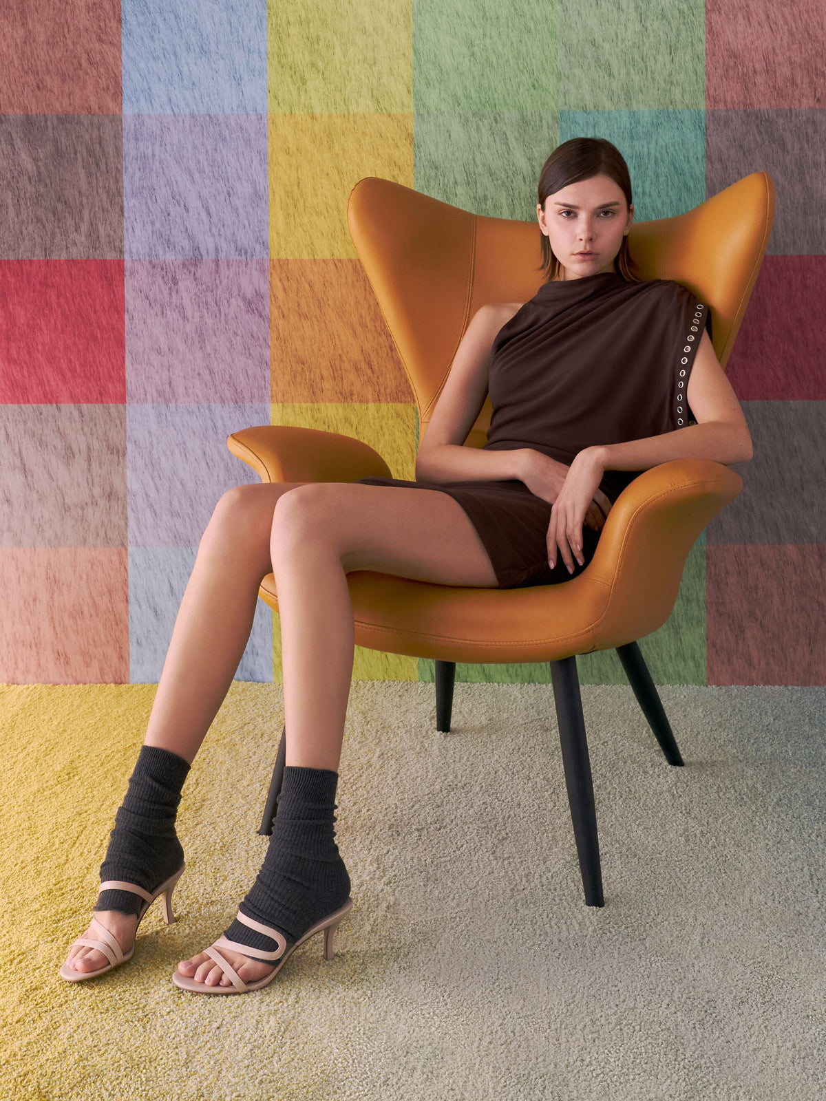 CHARLES & KEITH Featured | Arden Wavy Heeled Mules - Light Pink