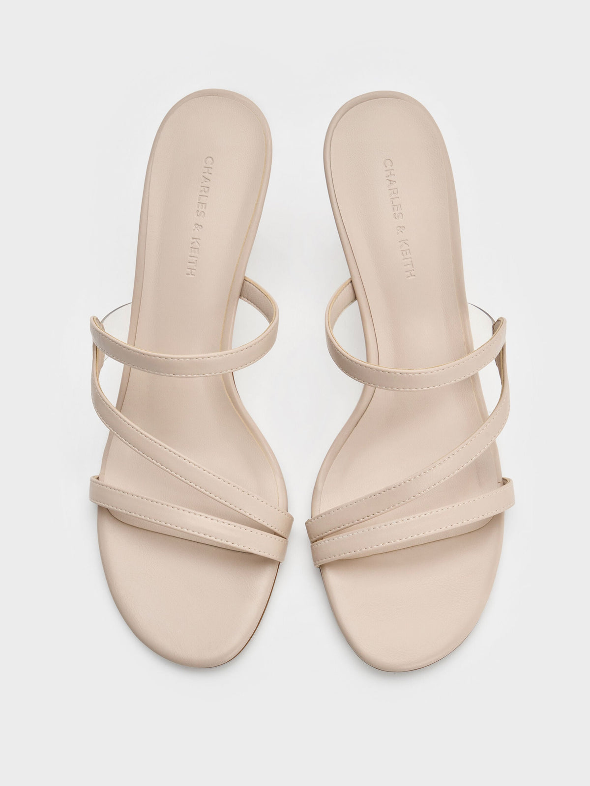 CHARLES & KEITH Featured | Arden Wavy Heeled Mules - Light Pink