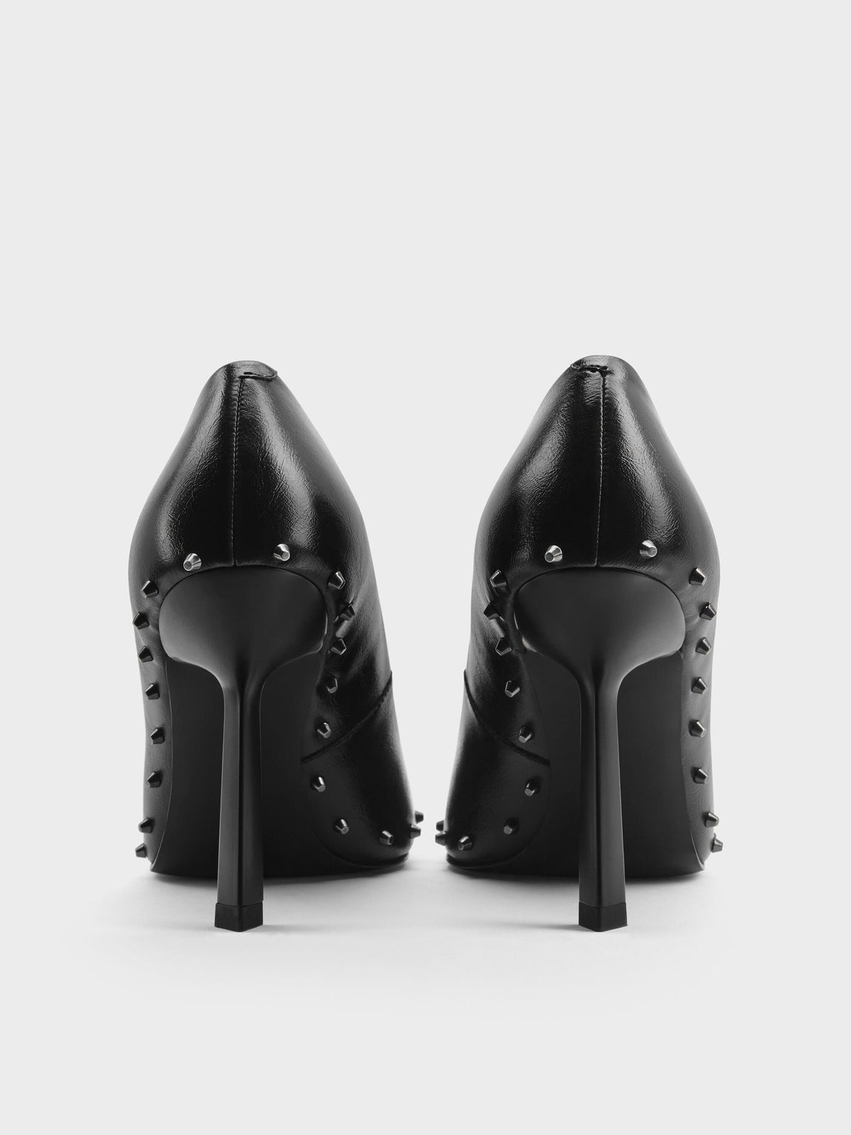 CHARLES & KEITH Trusted | Coralie Studded Pointed Pumps - Black