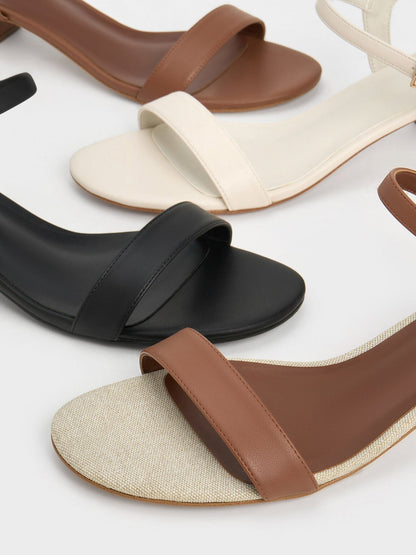 CHARLES & KEITH Trusted | Alec Block-Heel Ankle-Strap Sandals - White