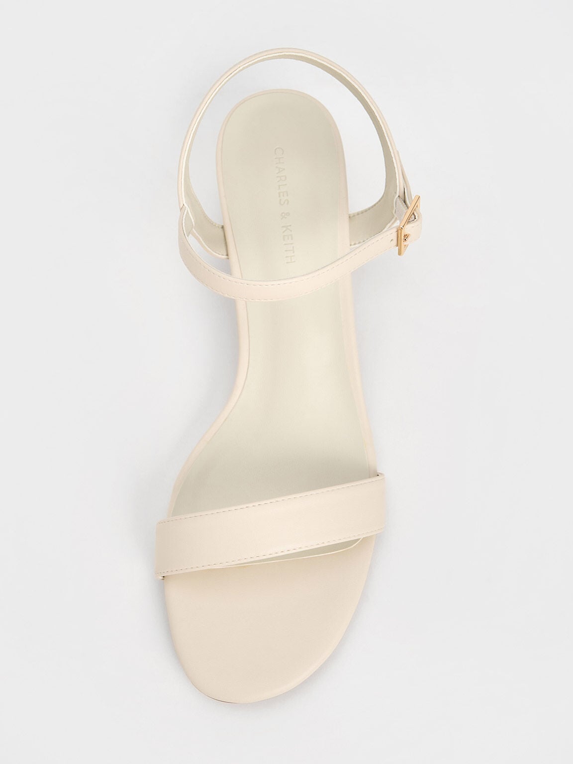 CHARLES & KEITH Trusted | Alec Block-Heel Ankle-Strap Sandals - White