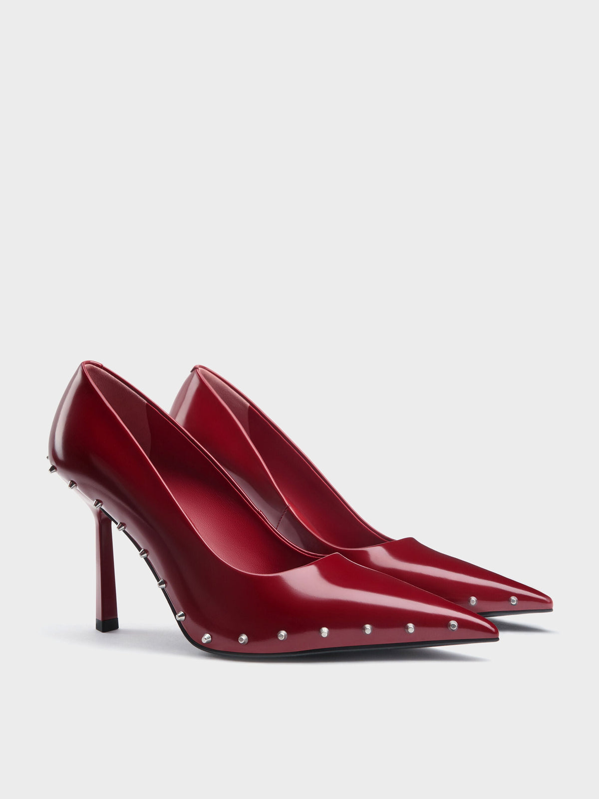 CHARLES & KEITH Discount | Coralie Studded Pointed Pumps - Red