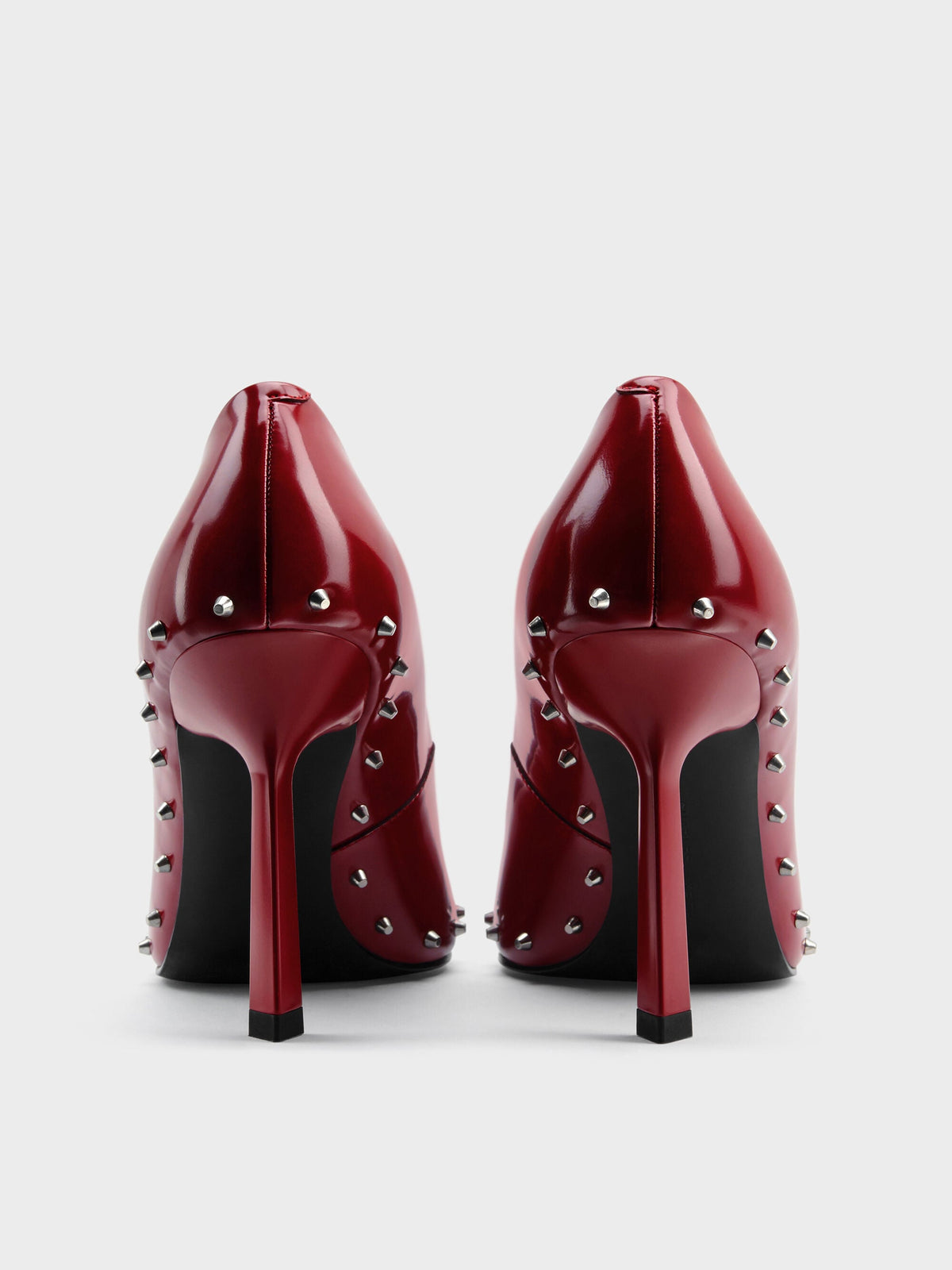 CHARLES & KEITH Discount | Coralie Studded Pointed Pumps - Red