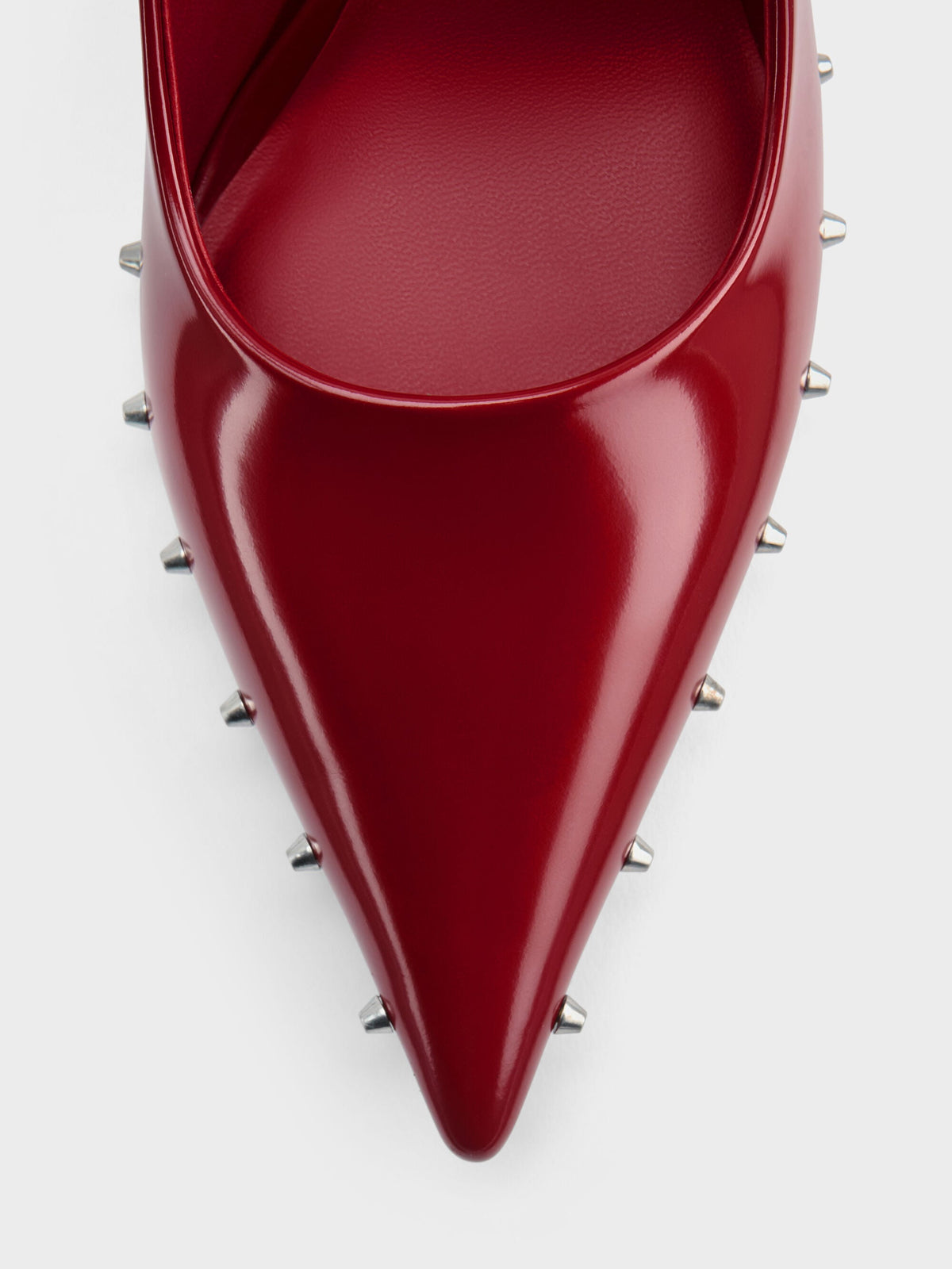 CHARLES & KEITH Discount | Coralie Studded Pointed Pumps - Red