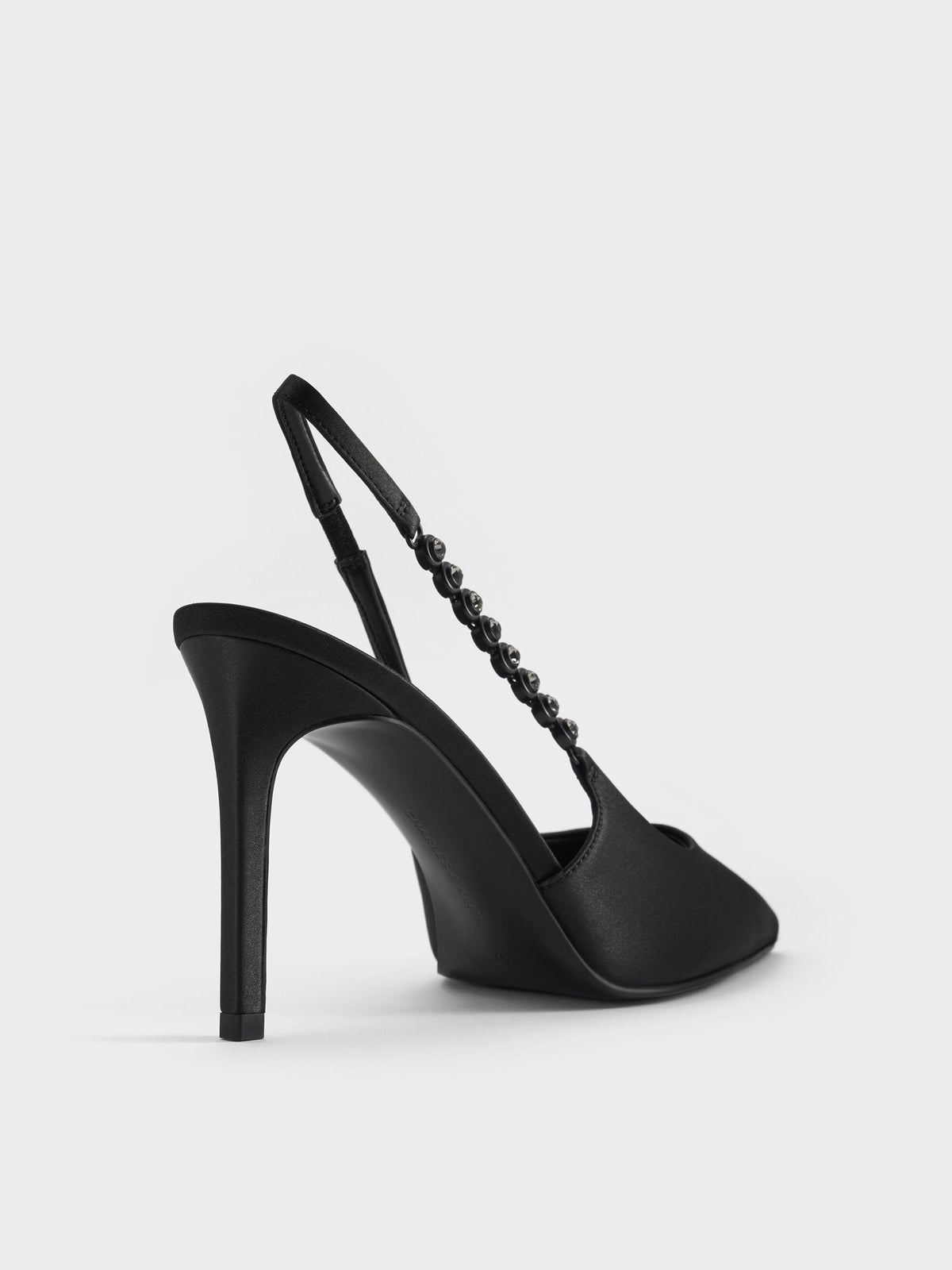 CHARLES & KEITH New | Flores Gem-Strap Slingback Pumps - Black