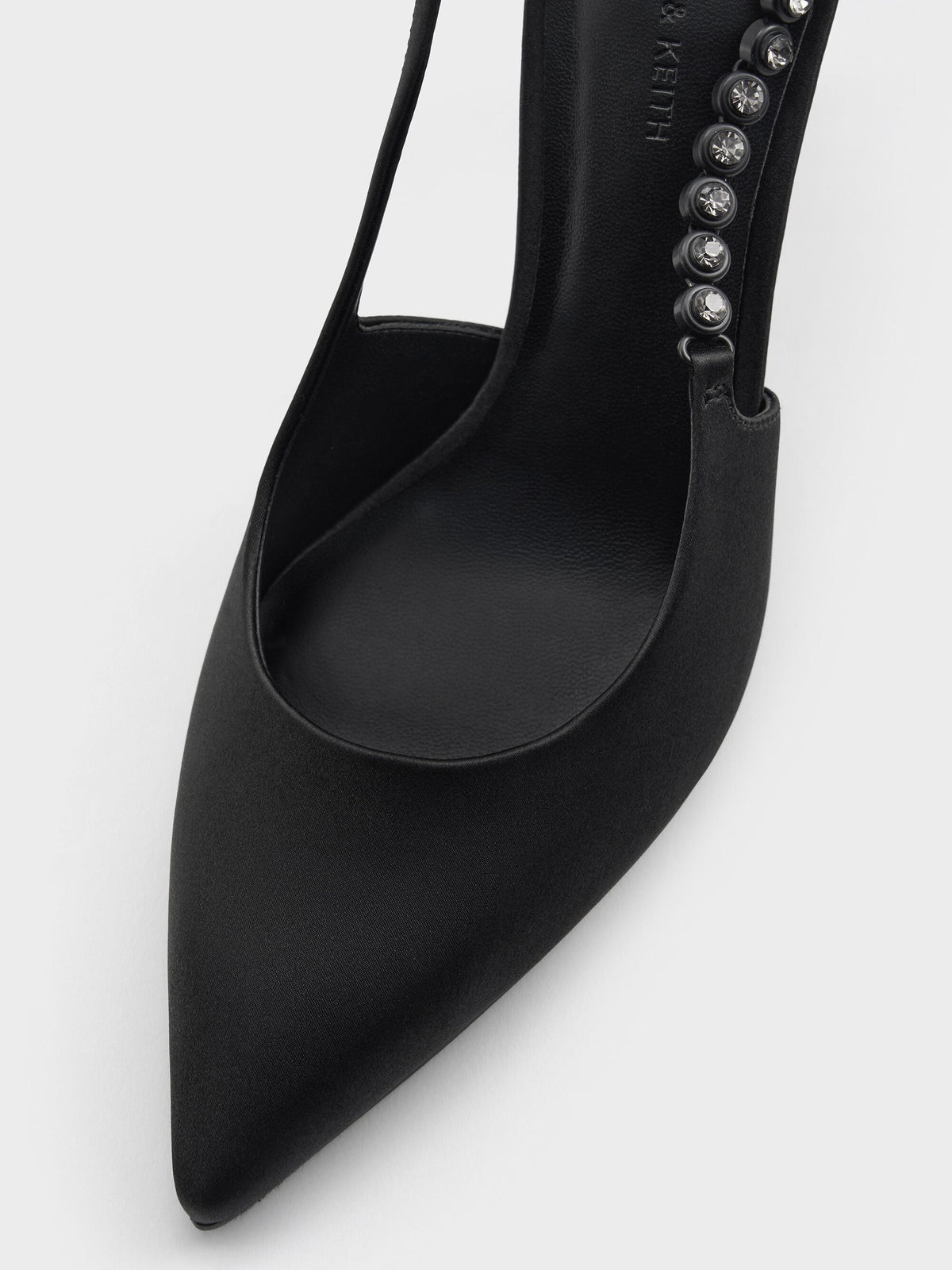 CHARLES & KEITH New | Flores Gem-Strap Slingback Pumps - Black