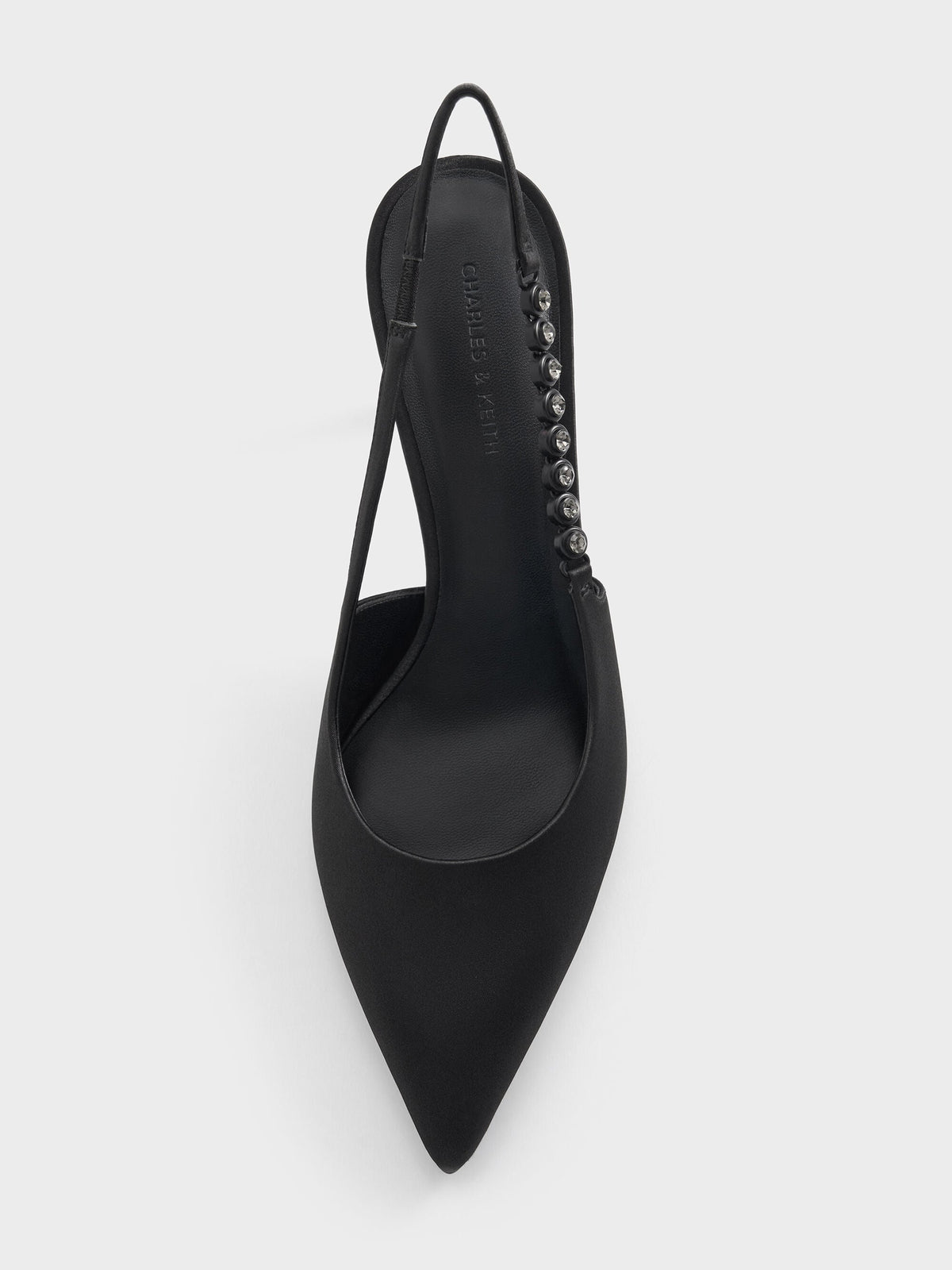 CHARLES & KEITH New | Flores Gem-Strap Slingback Pumps - Black